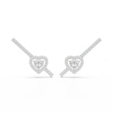 0.76 CT Lab Diamond Heart Cut Earrings